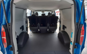 Aménagement intérieur BRBNI ABS pour Ford Transit Custom double cabine avec revêtement du compartiment arrière EasyFix transport de passagers